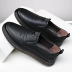Leather black shoes