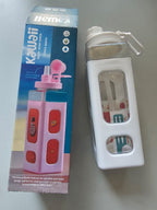 Kawaii Water Bottle with Straw and Sticker (Assorted Color)