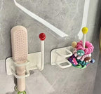 Self Adhesive Wall Mounted Headband Hook No Drill Punch Free Hair Accessories Organizer