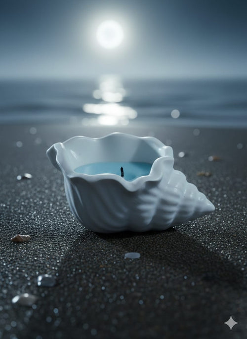 Artisan Ocean Shell Candle | Turquoise Mist